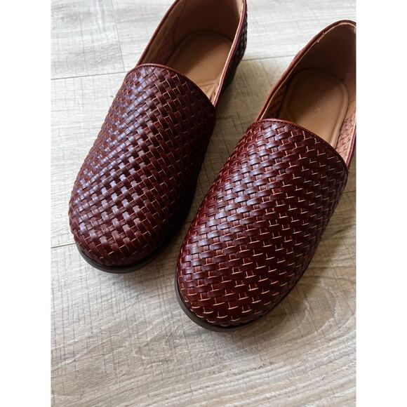 NEW Nisolo Alejandro slip on leather shoe woven brandy 10.5 main image 12